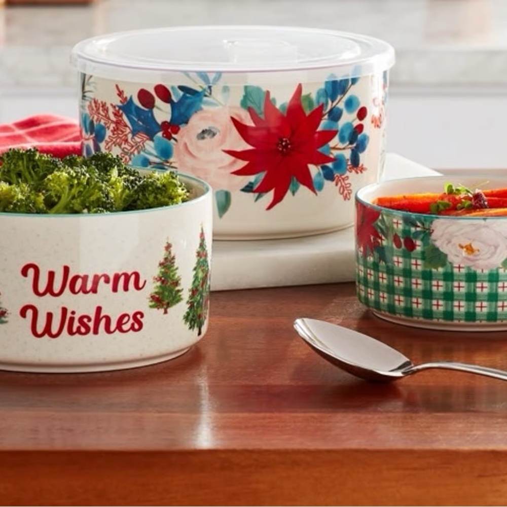 The Pioneer Woman Wishful Winter Stacking Bowl  6-Piece Set Ceramic